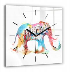  Négyzet alakú Üveg Falióra Irodába India Kultúra Grafikával 60x60 cm (010010500080200268167)
