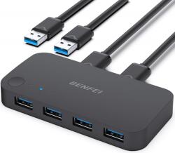 Benfei Switch USB Benfei, 4 x USB-A 3.0, Negru - gsmboutique