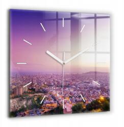  Egyedi Fotó Üveg Falióra Barcelona Bunkers El Carmel 60x60 cm (010010500080100271153)