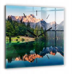  Négyzet alakú Design Üveg Falióra Beltéri Tájkép Tó 60x60 cm (010010500080200267533)