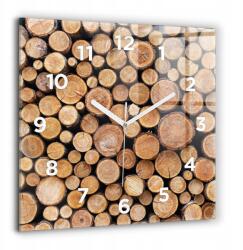  Négyzet alakú Üveg Falióra Konyha Mintával Fa Befőttesüvegek 60x60 cm (010010500080100272747)