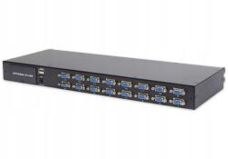 ASSMANN Kvm kapcsoló Digitus 16 portos Vga Usb PS/2 kaszkádolással (DS-72214)