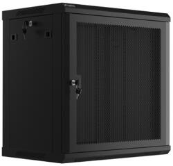Lanberg Akasztós szekrény 19 inch 12U 600x450 perforált ajtó (flat pack) fekete (WF01-6412-23B)