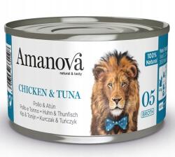 Amanova Cat Chicken & Tuna csirke és tonhal húsleves konzerv 70g [0