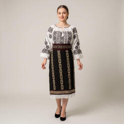 Ie traditionala Costum popular format din catrinta , brau si ie - Doris 3