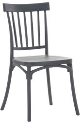 Mobikon Scaun stivuibil plastic gri antracit Sazen 45x47x87 cm (78934)