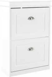 Mobikon Pantofar 2 compartimente mdf alb Seber 53.5x24x82.5 cm (16570) Pantofar