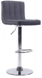 Mobikon Scaun bar tapiterie gri piele ecologica neagra Hilda 39, 5x46x87, 5-108, 5 cm (14509)