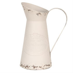Clayre & Eef Carafa decorativa metal alb antichizat 19x14x27 cm (46832)