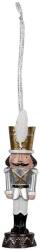 Clayre & Eef Ornament brad model Spargatorul de Nuci din polirasina argintie 3 cm x 3 cm x 13 h (9787)