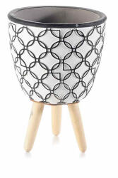 Decorer Ghiveci flori lemn ceramica 10.5x14.5 cm (75217)