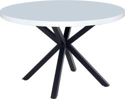 Mobikon Masa mdf alb negru Medor 120x76 cm (32592)