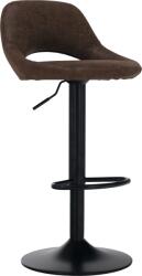 Mobikon Scaun de bar textil maro efect de piele intoarsa Lorasa 45x45x102 cm (45318)