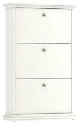 Mobikon Pantofar 3 compartimente pal laminat mdf lacuit alb Paris 77.8x27.5x127.7 cm (14029) Pantofar