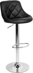Mobikon Scaun bar piele ecologica neagra crom Marid 45x40x102 cm (45331)