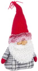 Bizzotto Figurina Mos Craciun din textil alb rosu gri Tirol 19x12x36 cm (11258)