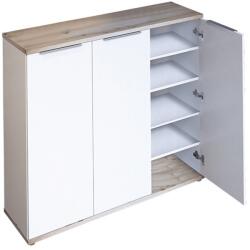 Mobikon Pantofar mdf alb stejar artizan Modini 120x35x105 cm (15856) Pantofar