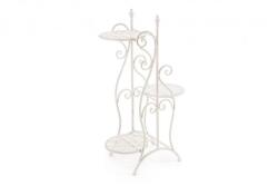 Bizzotto Suport flori otel alb patinat Emily 32x29x80 cm (38866)