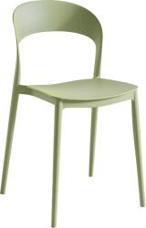Mobikon Scaun stivuibil plastic verde Radana 44x47x77 cm (74585)
