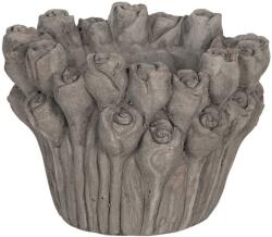 Clayre & Eef Ghiveci din ceramica gri Roses Ø 16 cm x 13 h (6402)