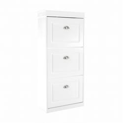 Mobikon Pantofar 3 compartimente mdf alb Seber 53.5x24x117 cm (16571) Pantofar