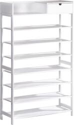 Mobikon Pantofar bambus alb Katley 70x25x117 cm (18260) Pantofar