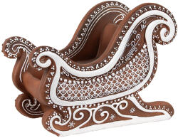 Clayre & Eef Sanie Craciun decorativa polirasina maro alba 20x12x15 cm (60921)