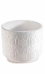 Decorer Ghiveci flori ceramica alba 13x10.5 cm (74987)