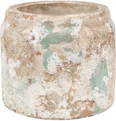 Clayre & Eef Ghiveci flori teracota bej verde 11x9 cm (59876)