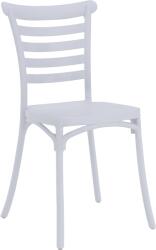 Mobikon Scaun stivuibil, plastic alb, Savito 44x44x84 cm (66837)