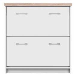 Mobikon Pantofar pal alb stejar sonoma Topty 80x27x85 cm (13989) Pantofar