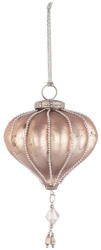 Bizzotto Set 4 globuri brad Craciun sticla rose gold Valiant Ø9, 5x9, 5h (75019)