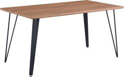 Mobikon Masa cu blat mdf maro stejar si picioare metal negru Friado 150x80x75 cm (18152)