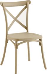 Mobikon Scaun plastic gri maro Savita 50x47x90 cm (62434)