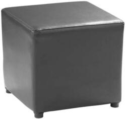 Mobikon Taburet piele ecologica neagra Niki 36x36x36 cm (15126)