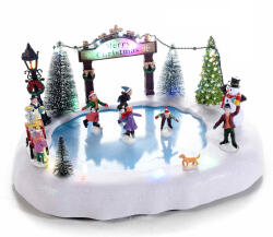 Decorer Decoratiune Craciun muzicala cu led 34x24x15.5 cm (27522)