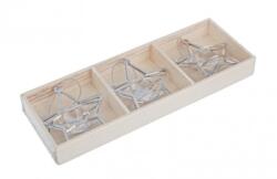 Bizzotto Set 3 ornamente brad Angelika 6x2x19 cm (24420)