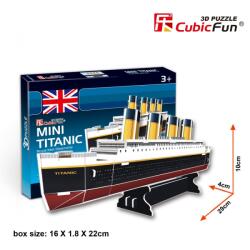  3D kicsi puzzle: Titanic CubicFun 3D jármű makettek