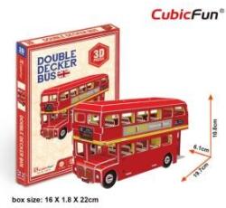  3D kicsi puzzle: Angol emeletes busz CubicFun 3D jármű makettek