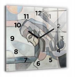  Függő Üvegóra Stílusos Nyomtatással Absztrakt Festmény 60x60 cm (010010500080200270111)