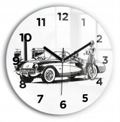 Foto Üveg Falióra Modern Beltéri Retro Illusztráció Fi60 cm (010010500050200268685)