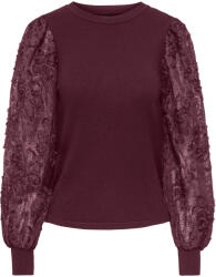 ONLY Pulover Onlglow Woven Mix O-Neck 15382123 19-2118 TCX winetasting