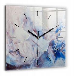  Modern Négyzet alakú Üveg falióra Absztrakt textúra festék Nagy 60x60 cm (010010500080200267352)