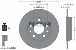 Textar Féktárcsa 92327203/TEX