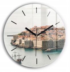  Kerek Design Üveg Óra Vitorlás Mintával Dubrovnikban fi60 cm (010010500050200268477)