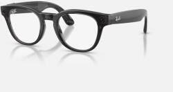 Ray-Ban Ochelari Smart Ray-Ban Meta Gen 2 Scriber Optics, Shiny Transparent Black, Cameră 3K, Meta AI, 32GB, 49-22 (RW7002 8526 49)