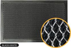 Black&White Covoras Intrare, Black White 626, Marime 40 x 60 cm, Gri, Antialergic, Antiderapant, Polipropilena si Cauciuc Covor