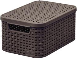 Keter Rattan Style S Tartály Fedéllel 6 L Sötétbarna Rattan kosár (205839)