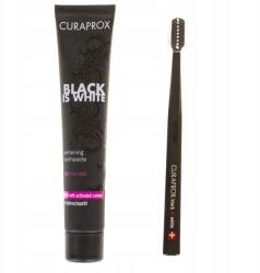 CURAPROX Black is White fehérítő készlet: fogkrém fogkefe Cs 5460 (50359)