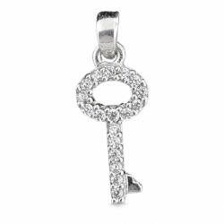 Flippy Pandantiv, Jolie Silver, Argint 925, Model Cheita Rodiata cu Pietre, 0.6 g, 15x7 mm (116693)